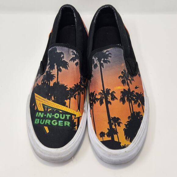 Straye Men In N Out Burger California Dreaming Slip On Sneakers Size 13 Canvas - Picture 2 of 8